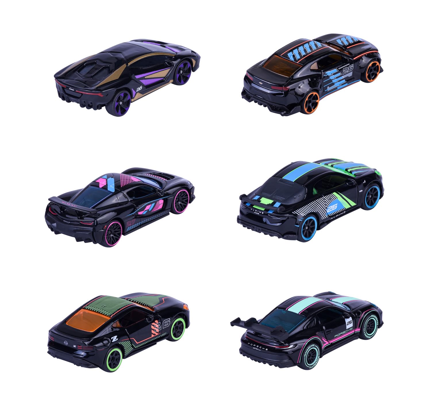 majorette-neon-racer-premium-cars-metallauto-1-64-mit-neon-design-1-von-6-modell image 2