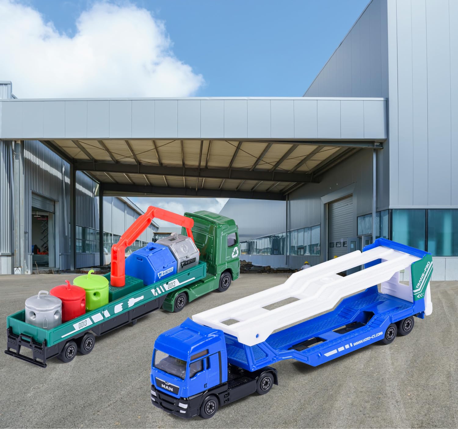 majorette-auto-city-transporter-20-cm-metall-truck-mit-anh-nger image 6