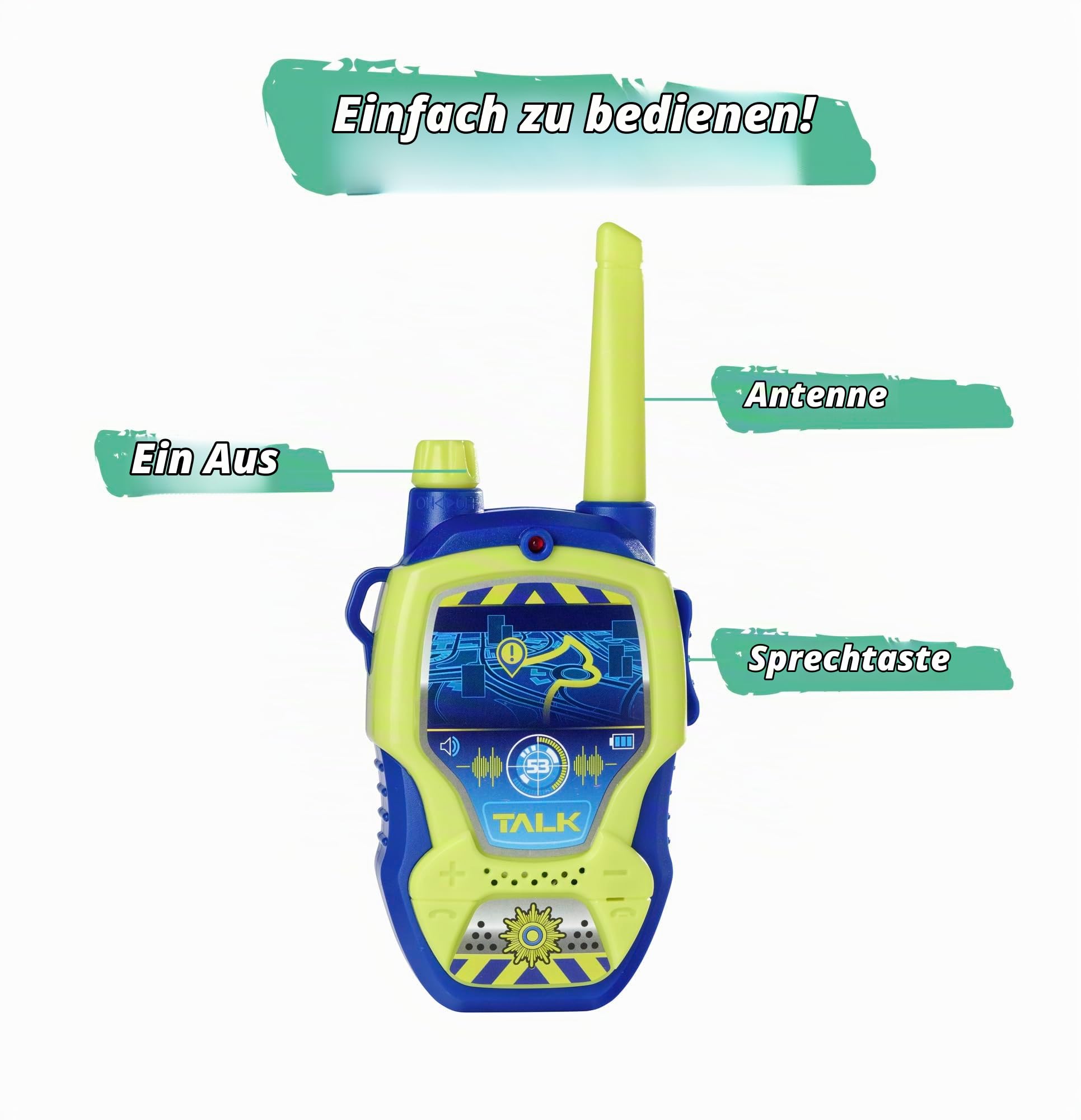 dickie-toys-walkie-talkie-polizei-set-2-funkger-te-100-m-blau-gelb image 4