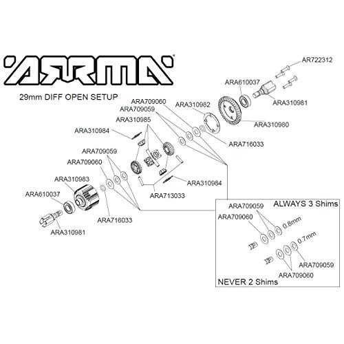 arrma-offenes-f-r-diff-set-gp4-5mm-10k image 6