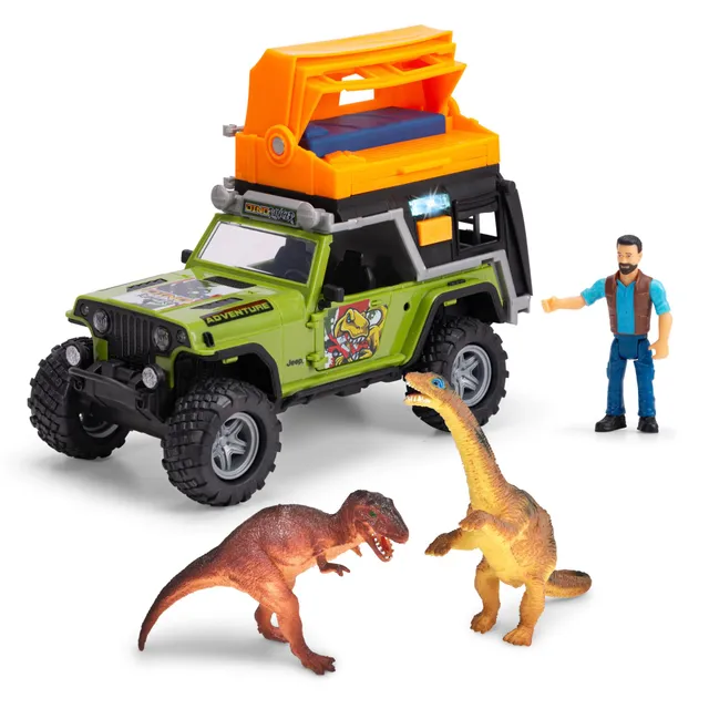 dickie-toys-dino-camper-jeep-23cm-mit-figuren-licht-und-sound image 1