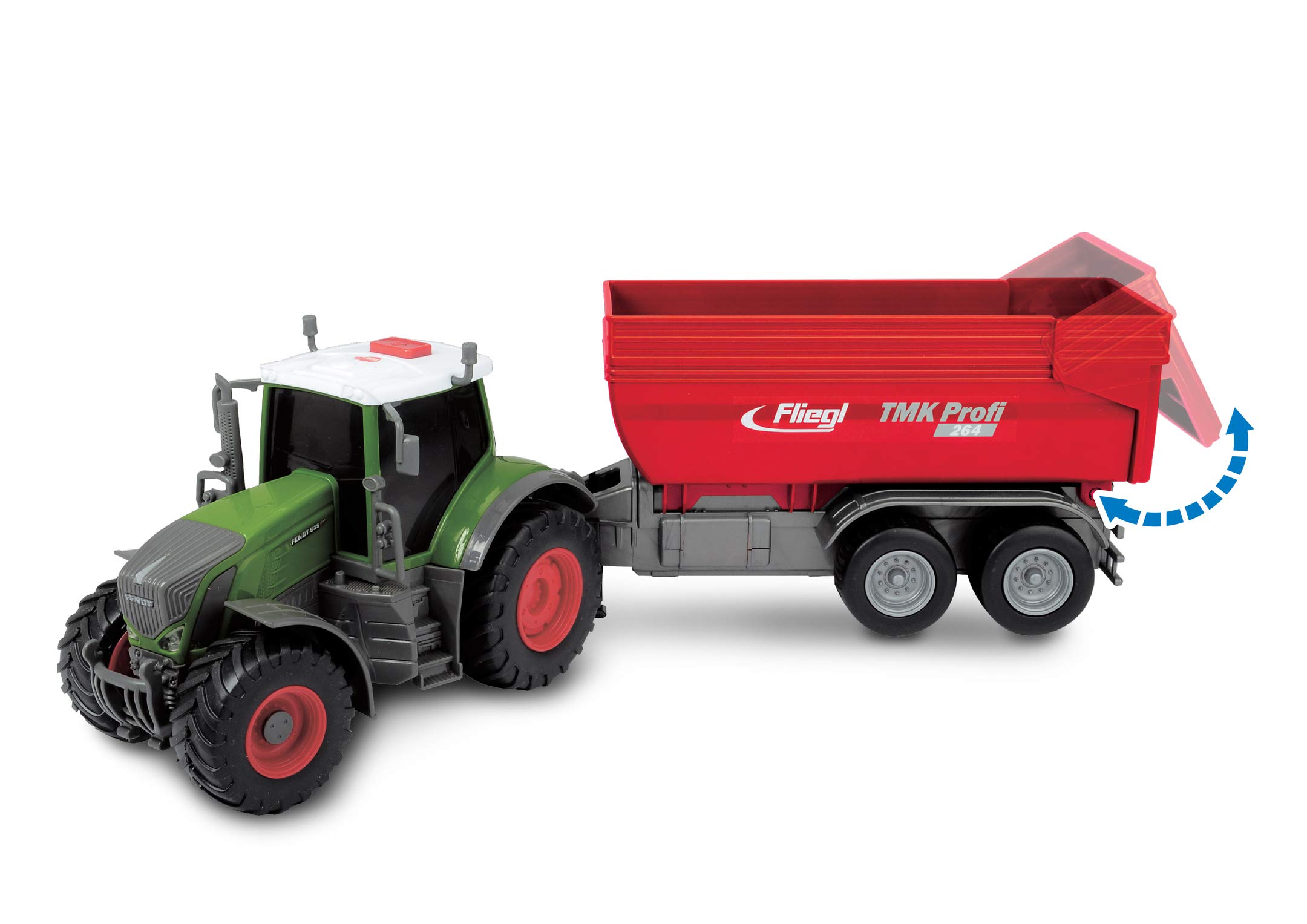 dickie-toys-fendt-939-vario-spielzeugtraktor-mit-fliegl-anh-nger-41-cm-mit-licht image 4