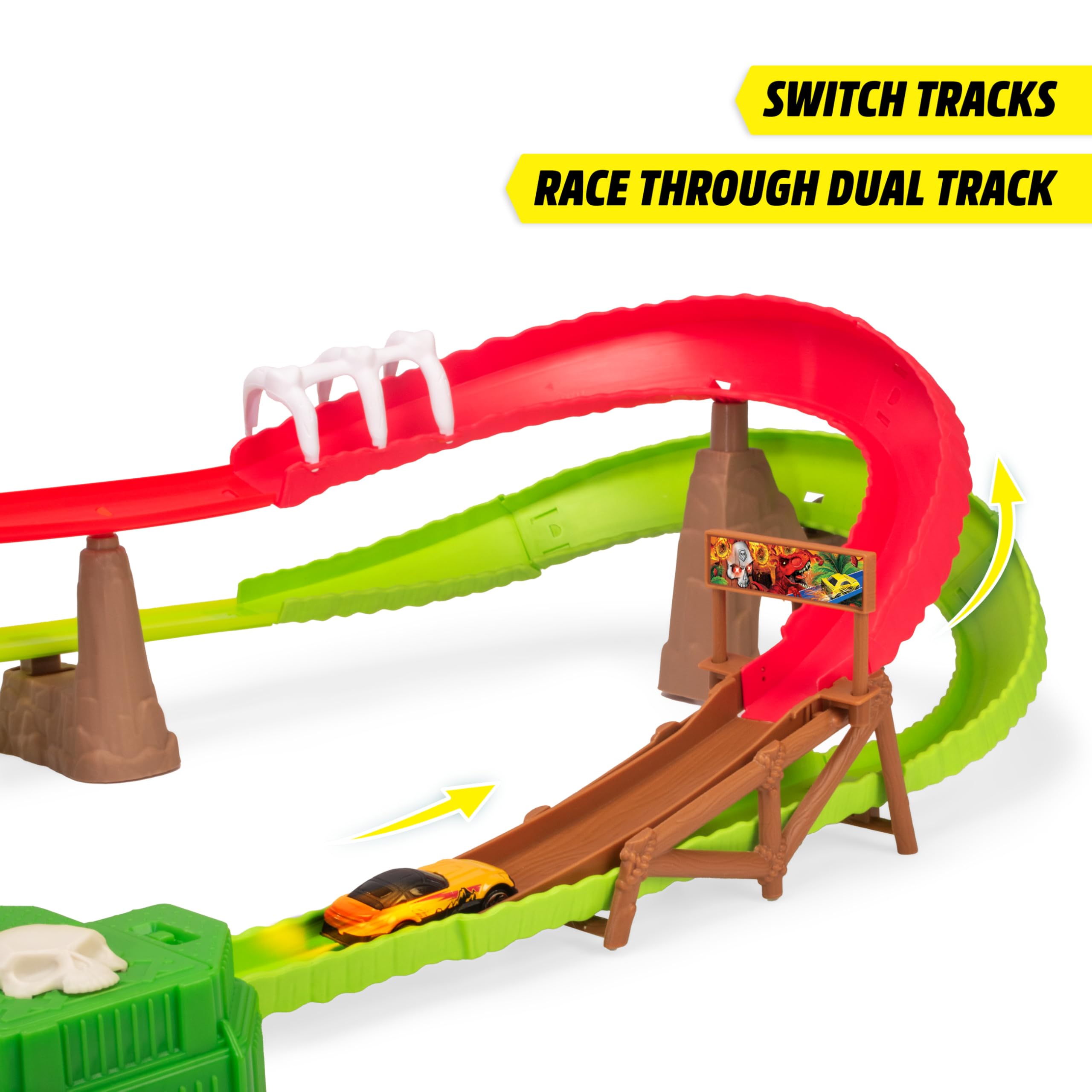 dickie-toys-skull-volcano-track-set-100-cm-autorennbahn-mit-vulkan-ausbruch image 4