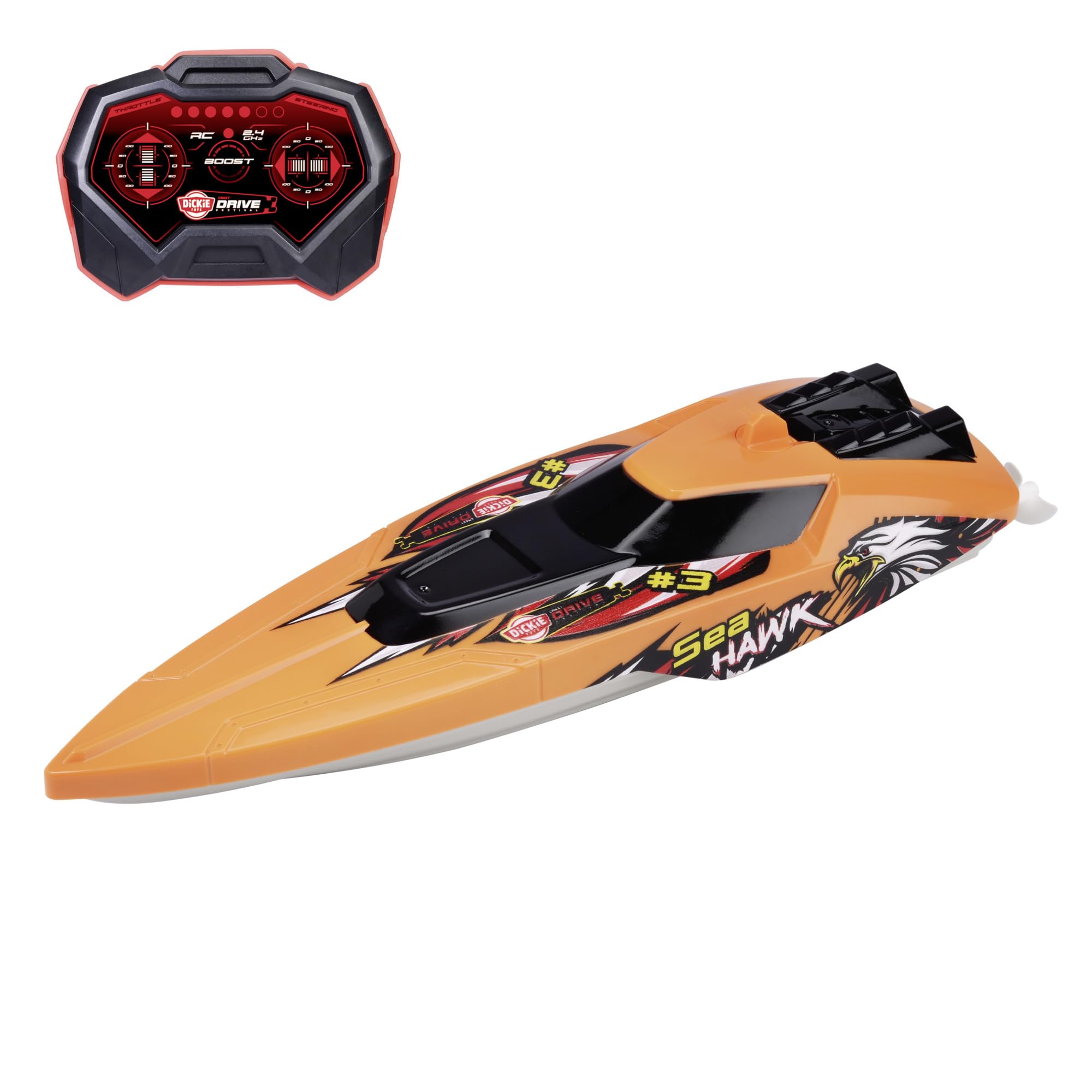 dickie-toys-rc-boot-sea-hawk-33-cm-2-4-ghz-mit-turbo-boost-4-km-h image 1