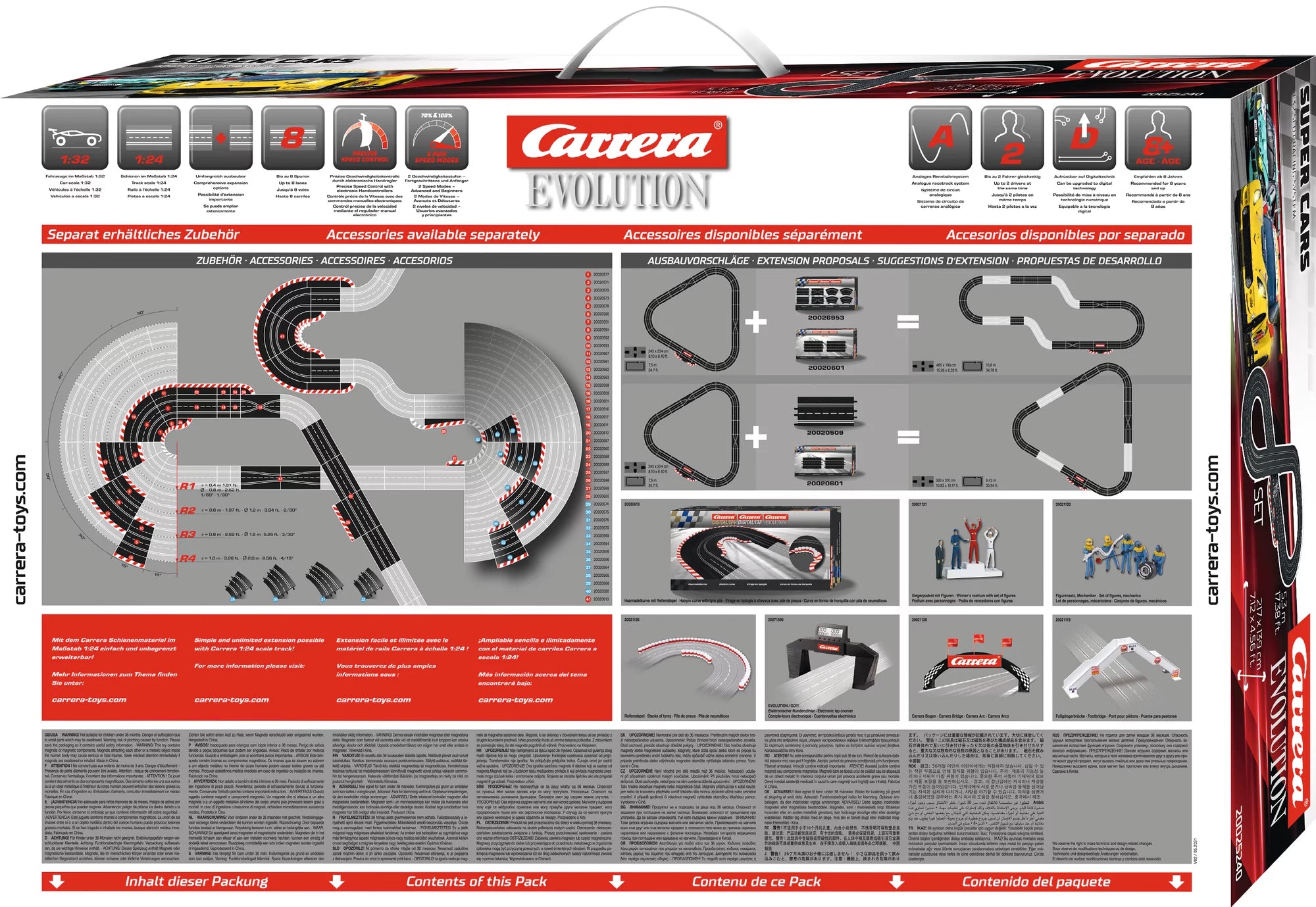 carrera-evolution-super-cars-slotcar-set-corvette-c7-r-no-3-lamborghini-hurac-n- image 2