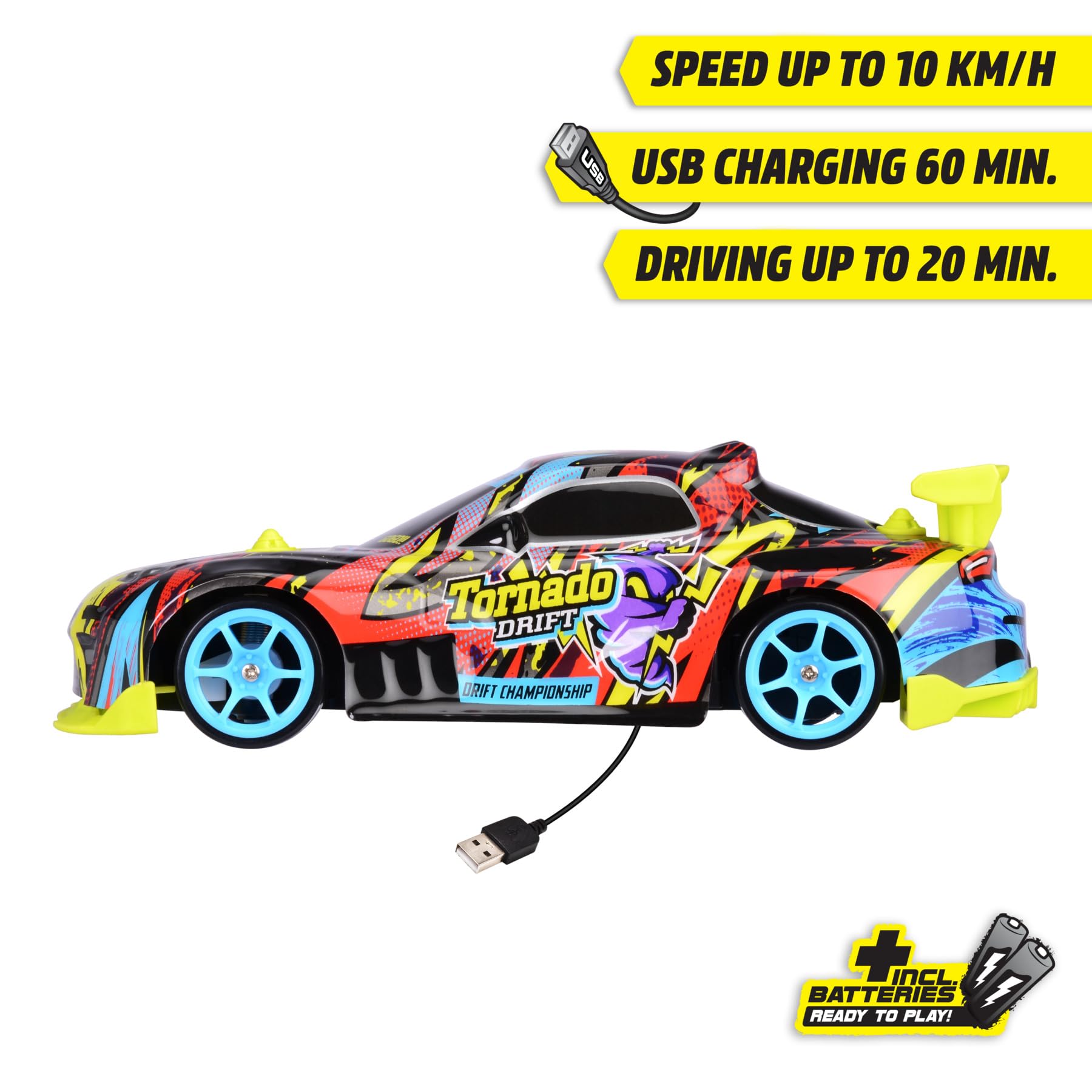 dickie-toys-rc-auto-tornado-drift-ferngesteuertes-4wd-driftcar-mit-bodenbeleucht image 3