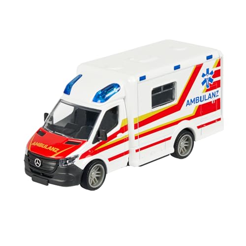 majorette-mercedes-benz-sprinter-ambulance-15-cm-gro-er-rettungswagen-mit-metall image 8