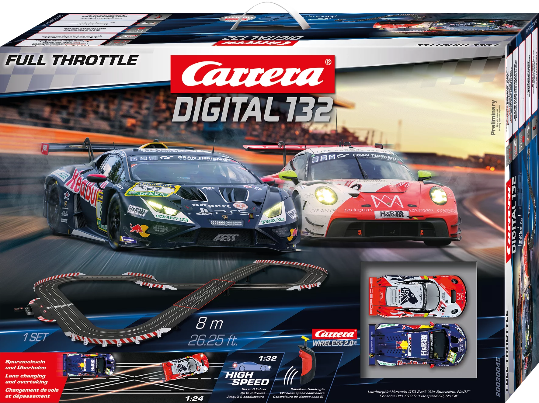 carrera-rc-digital-132-set-full-throttle-porsche-911-gt3-r-lamborghini-hurac-n-g image 1