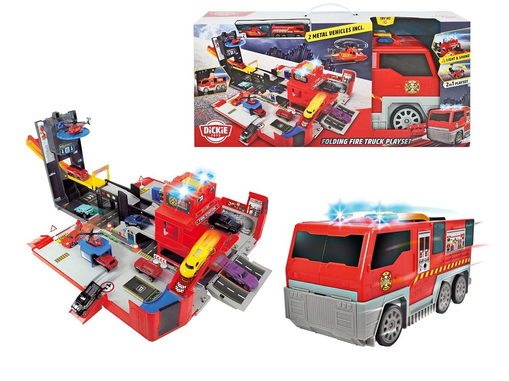 dickie-toys-folding-fire-truck-playset-rot image 1