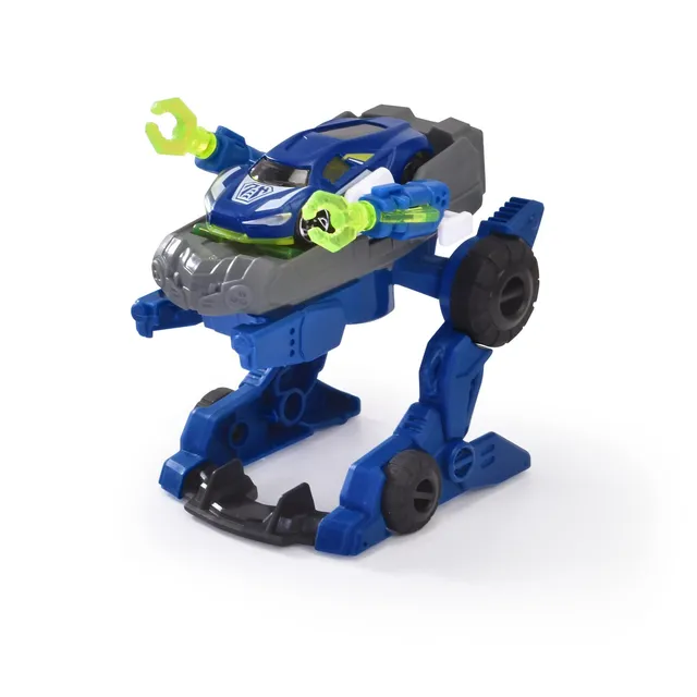 dickie-toys-rescue-hybrids-polizei-trooper-12-cm-2-in-1-roboter-polizeiauto image 1