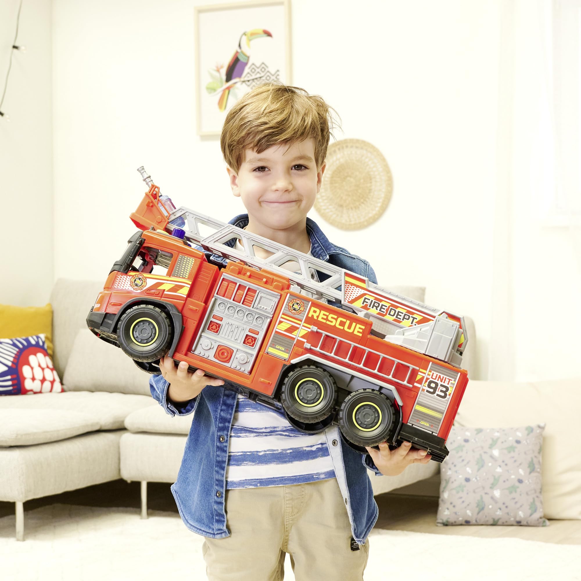 dickie-toys-volvo-fmx-giant-fire-truck-57-cm-mit-wasserspritze-und-leiter image 5
