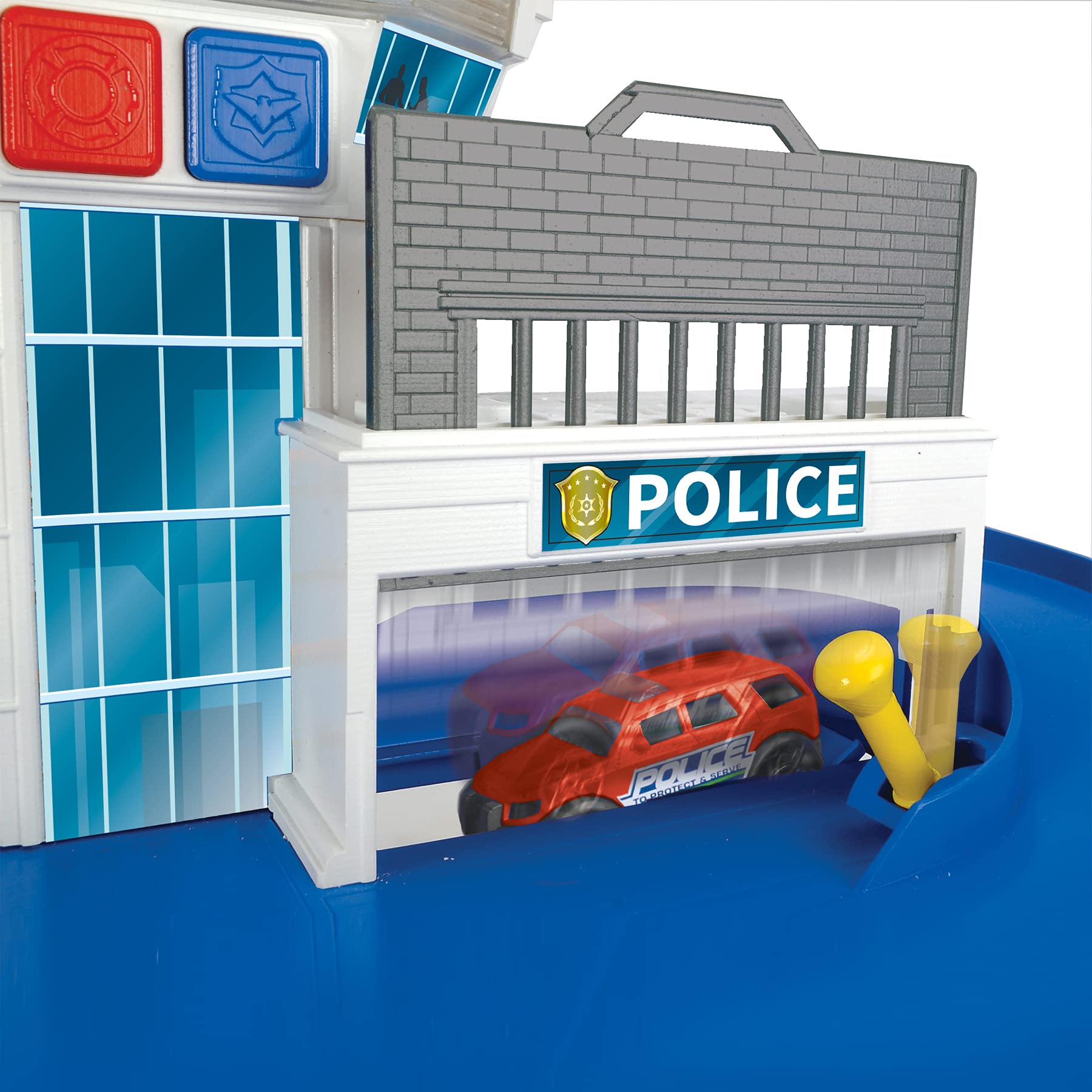dickie-toys-parkgarage-feuerwehr-und-polizei-mit-2-autos image 3