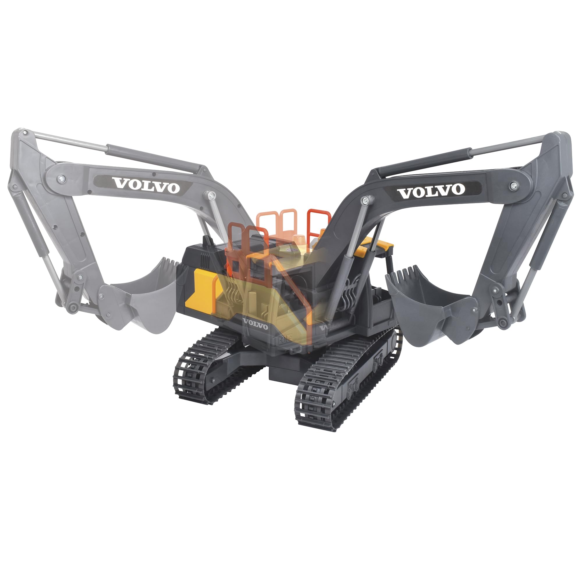 dickie-toys-rc-bagger-volvo-mining-excavator-2-4-ghz-60-cm-gelb-grau image 7