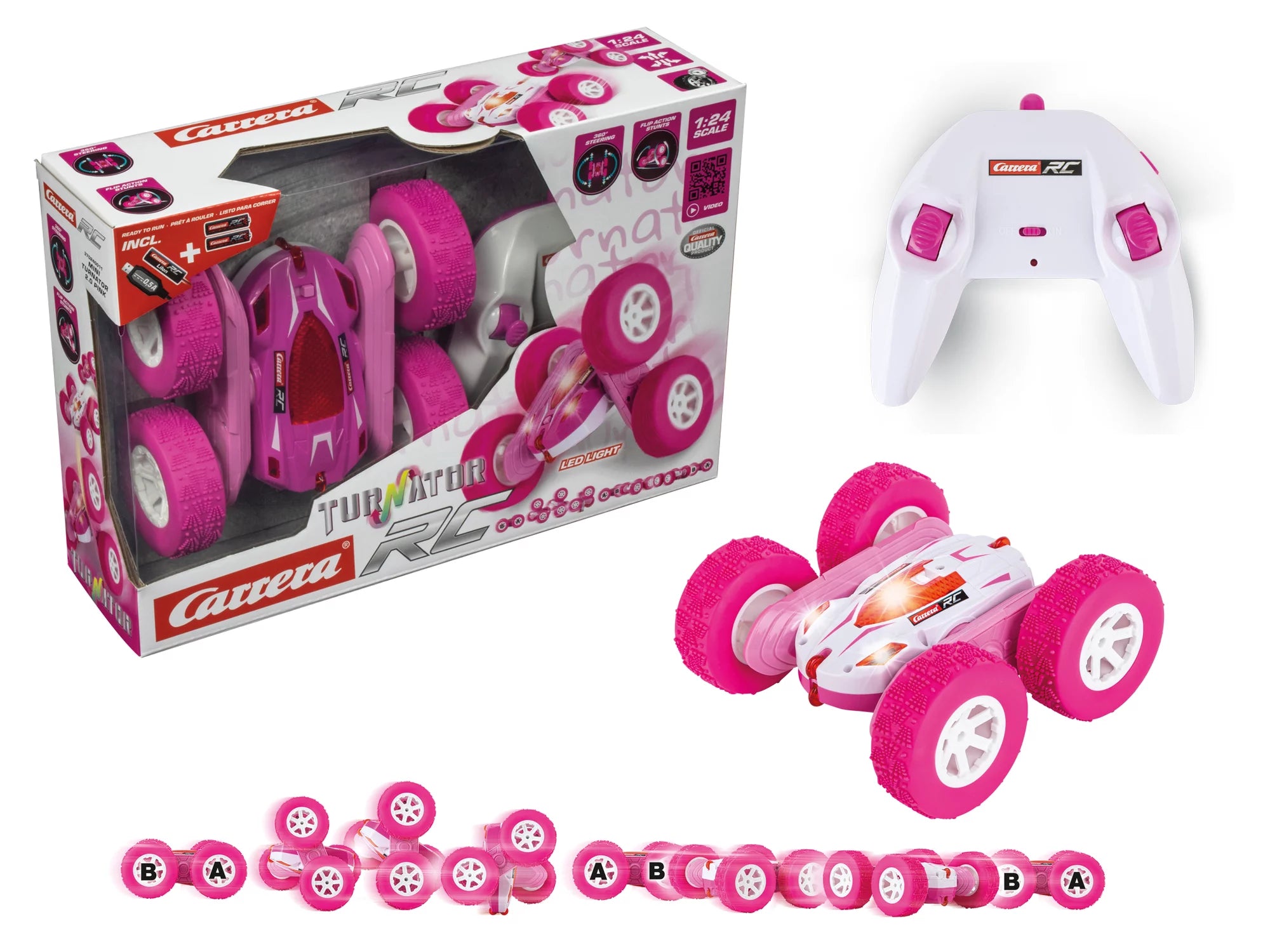 carrera-rc-2-4ghz-mini-turnator-pink-stunt-car image 2
