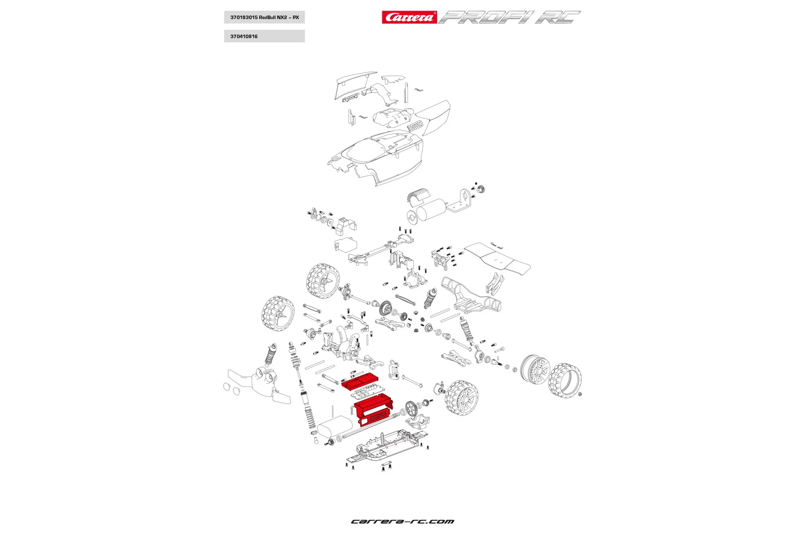 carrera-rc-profi-rc-batteriefach-inkl-schrauben-ersatzteil image 2