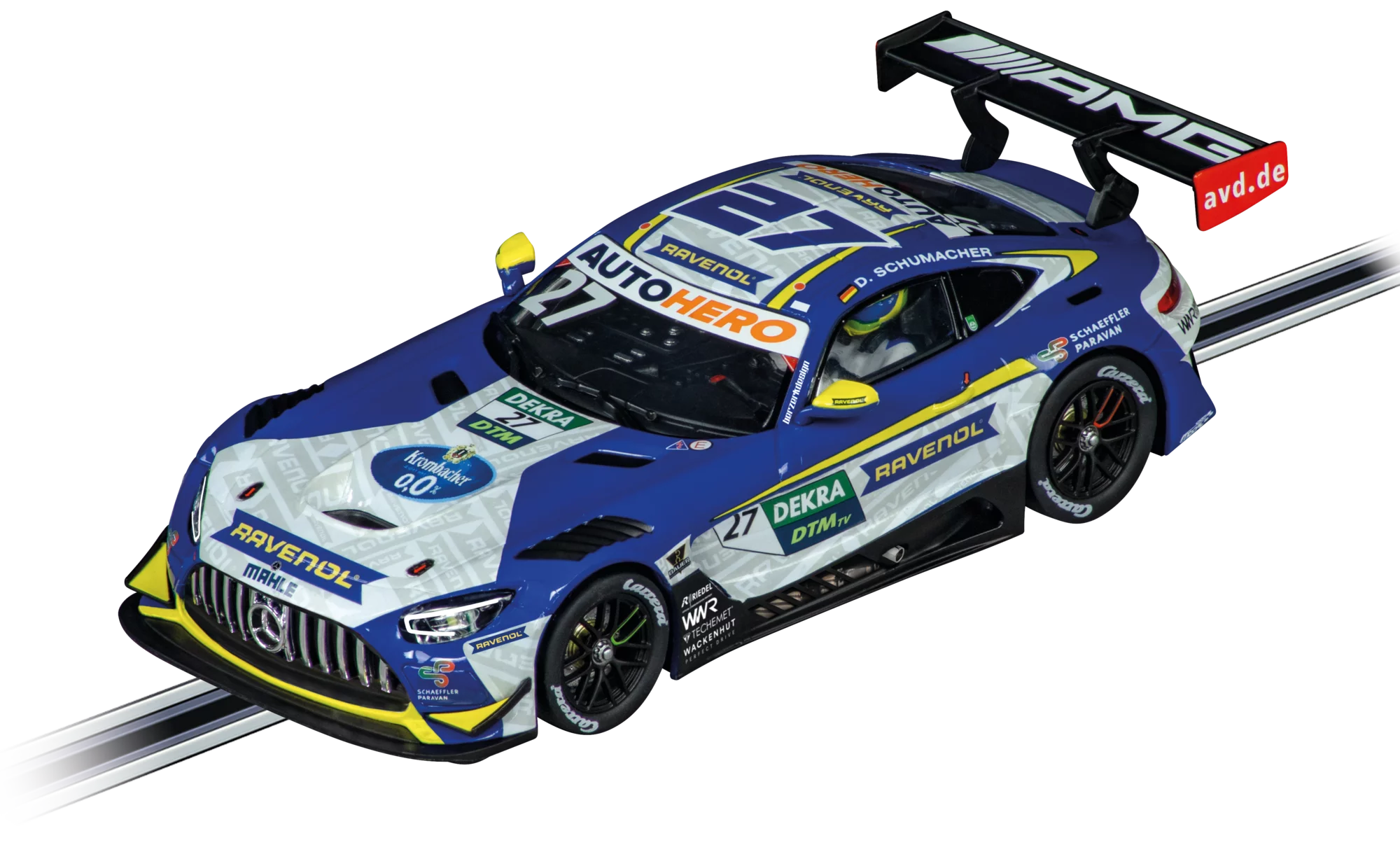 carrera-rc-mercedes-amg-gt3-evo-winward-schumacher-no-27-slotcar-evolution-1-32 image 1