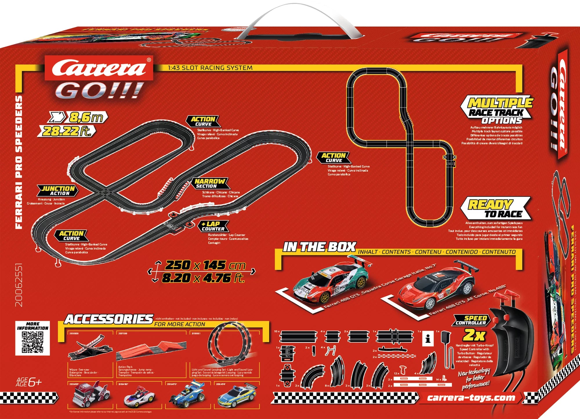 carrera-go-ferrari-pro-speeders-slotcar-set-1-43-mit-8-6-m-bahn image 2