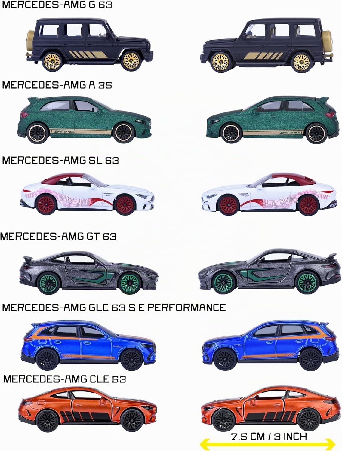majorette-mercedes-amg-deluxe-metallauto-7-5-cm-zufallsmodell-aus-6-varianten image 3