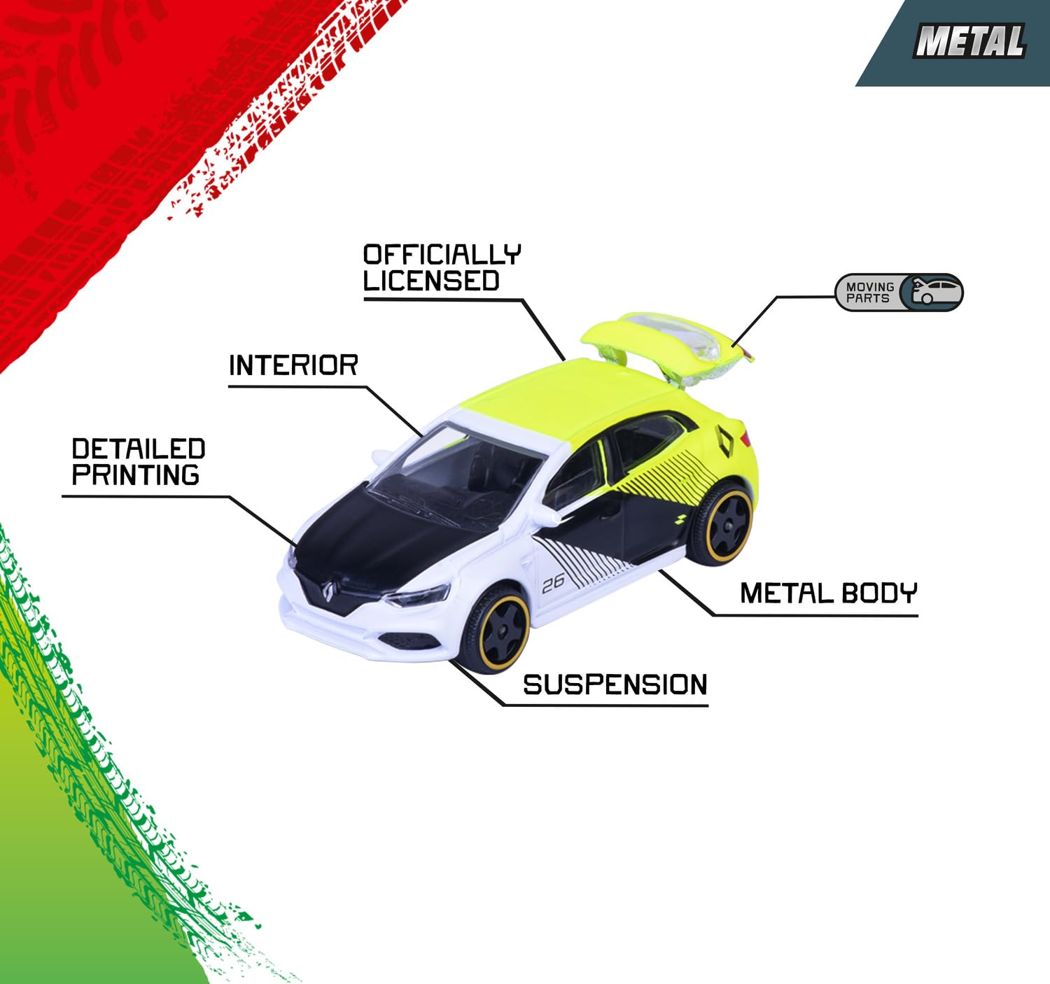 majorette-neon-racer-5er-geschenkset-streetracing-autos-metall-1-64-7-5-cm image 4