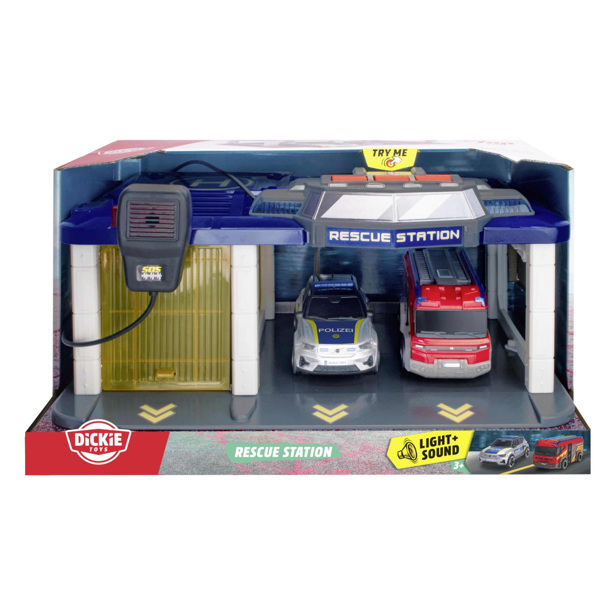dickie-toys-rescue-auto-station-31x22cm-mit-polizei-und-feuerwehrauto image 7