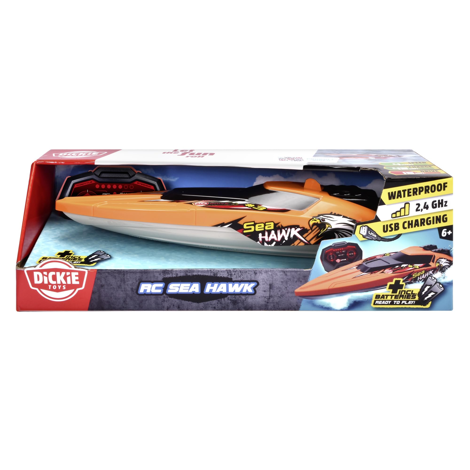 dickie-toys-rc-boot-sea-hawk-33-cm-2-4-ghz-mit-turbo-boost-4-km-h image 7