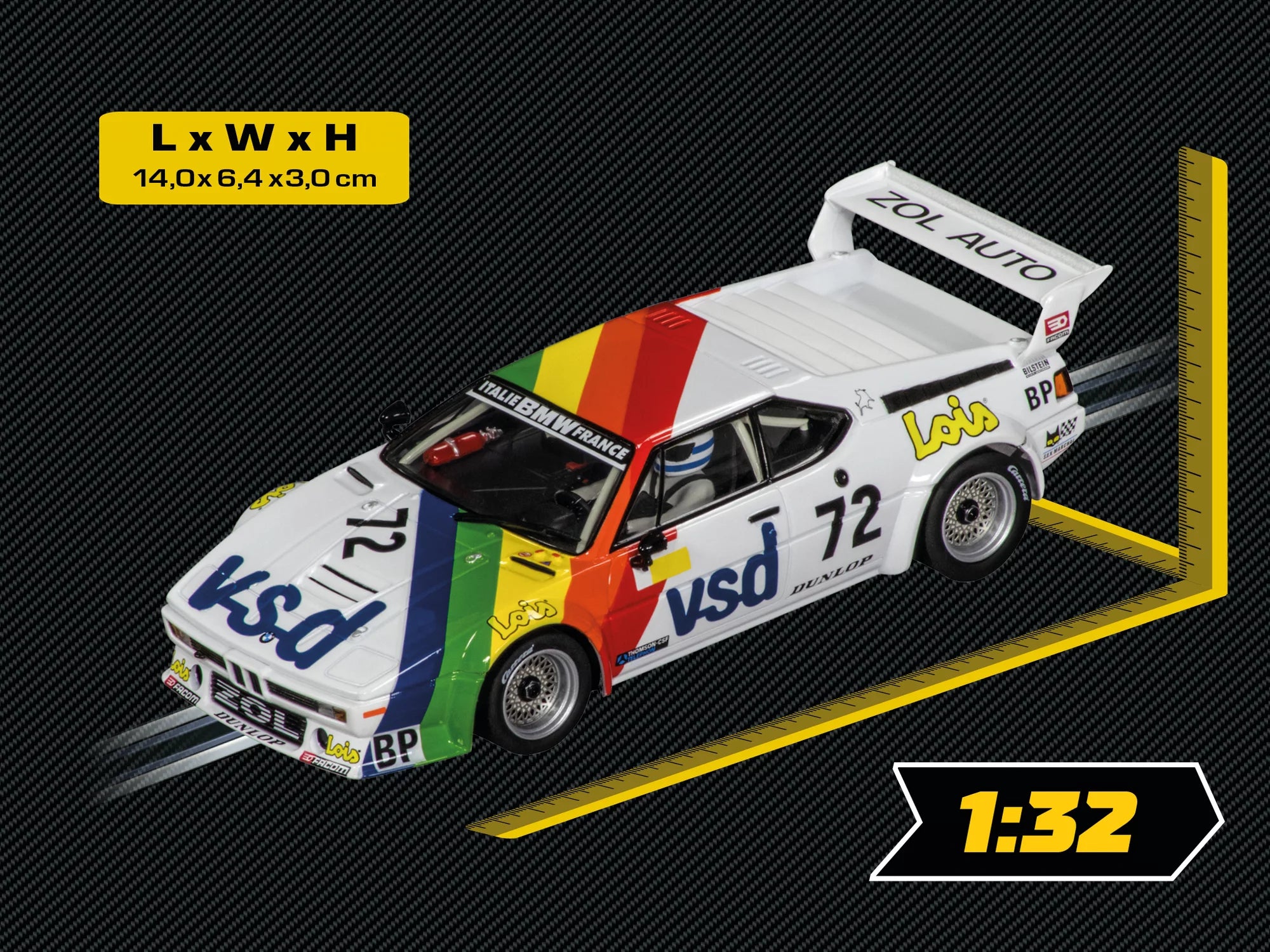 carrera-digital-132-bmw-m1-bmw-zol-auto-no-72-24h-1981-slotcar-1-32 image 2