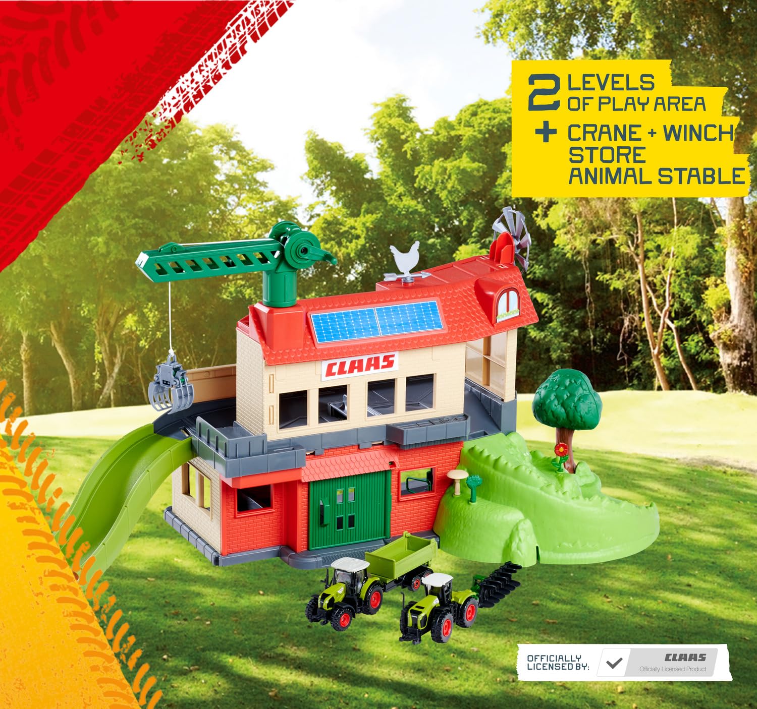 majorette-claas-farm-spielset-bauernhof-56x36x24-cm-mit-traktoren image 4