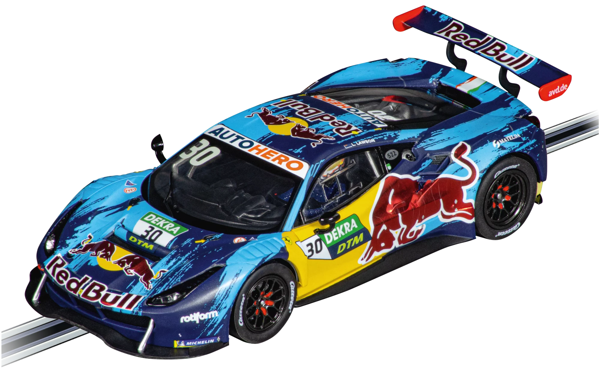 carrera-rc-ferrari-488-gt3-red-bull-af-corse-no-30-dtm-digital-132-slotcar-1-32 image 1