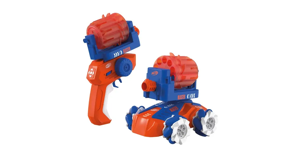 carrera-rc-nerf-blasting-car-2-4ghz-rc-stunt-auto-mit-soft-darts image 1