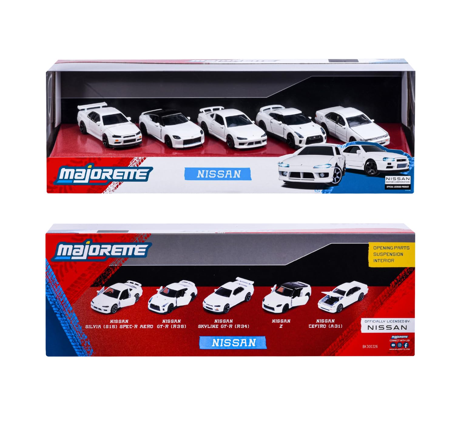 majorette-nissan-5-pieces-giftpack-metallautos-1-64-5er-set image 7