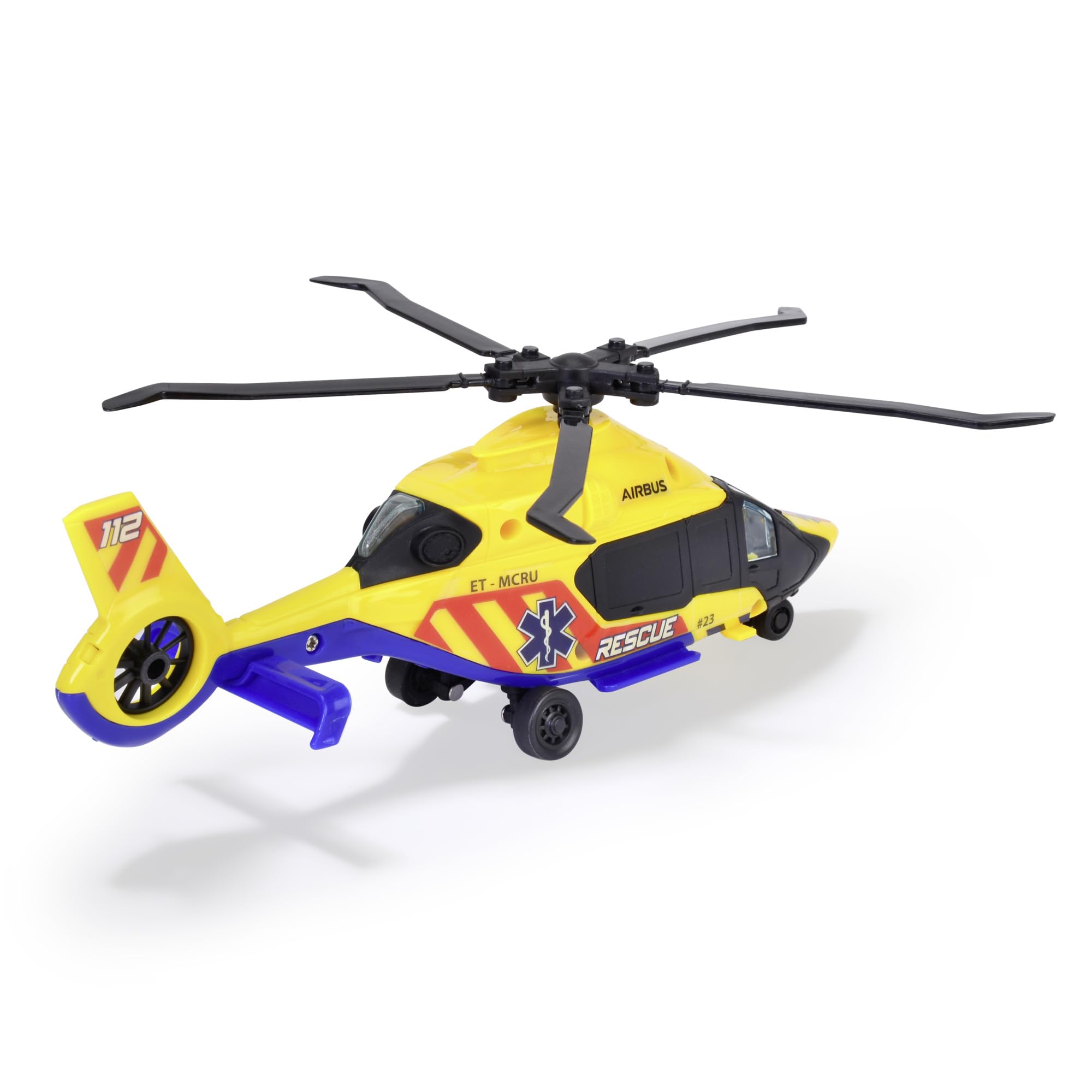 dickie-toys-airbus-h160-rettungs-helikopter-23-cm-gelb-mit-aufzieh-propeller image 2