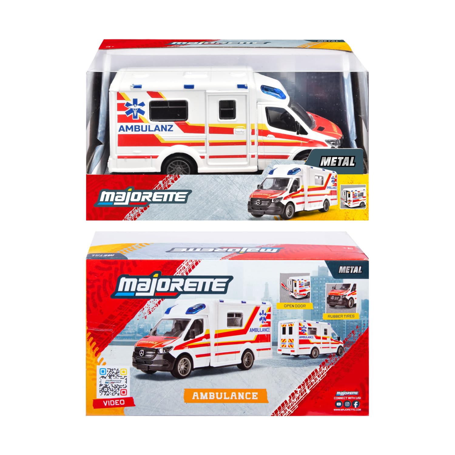 majorette-mercedes-benz-sprinter-ambulance-15-cm-gro-er-rettungswagen-mit-metall image 7