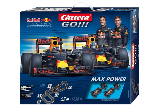carrera-go-set-max-power-red-bull-slotcar-bahn-5-3-m image 1
