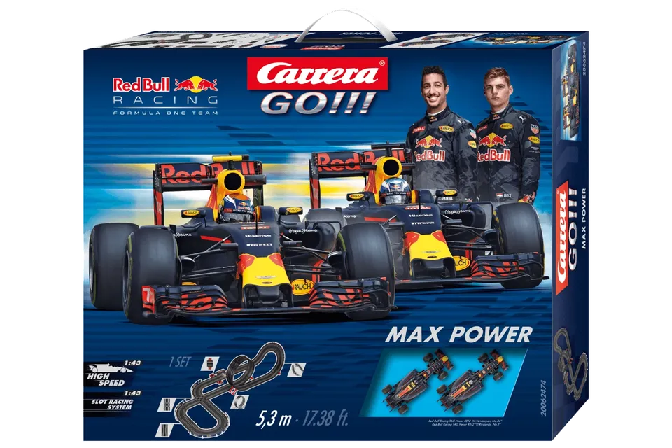 carrera-go-set-max-power-red-bull-slotcar-bahn-5-3-m image 1