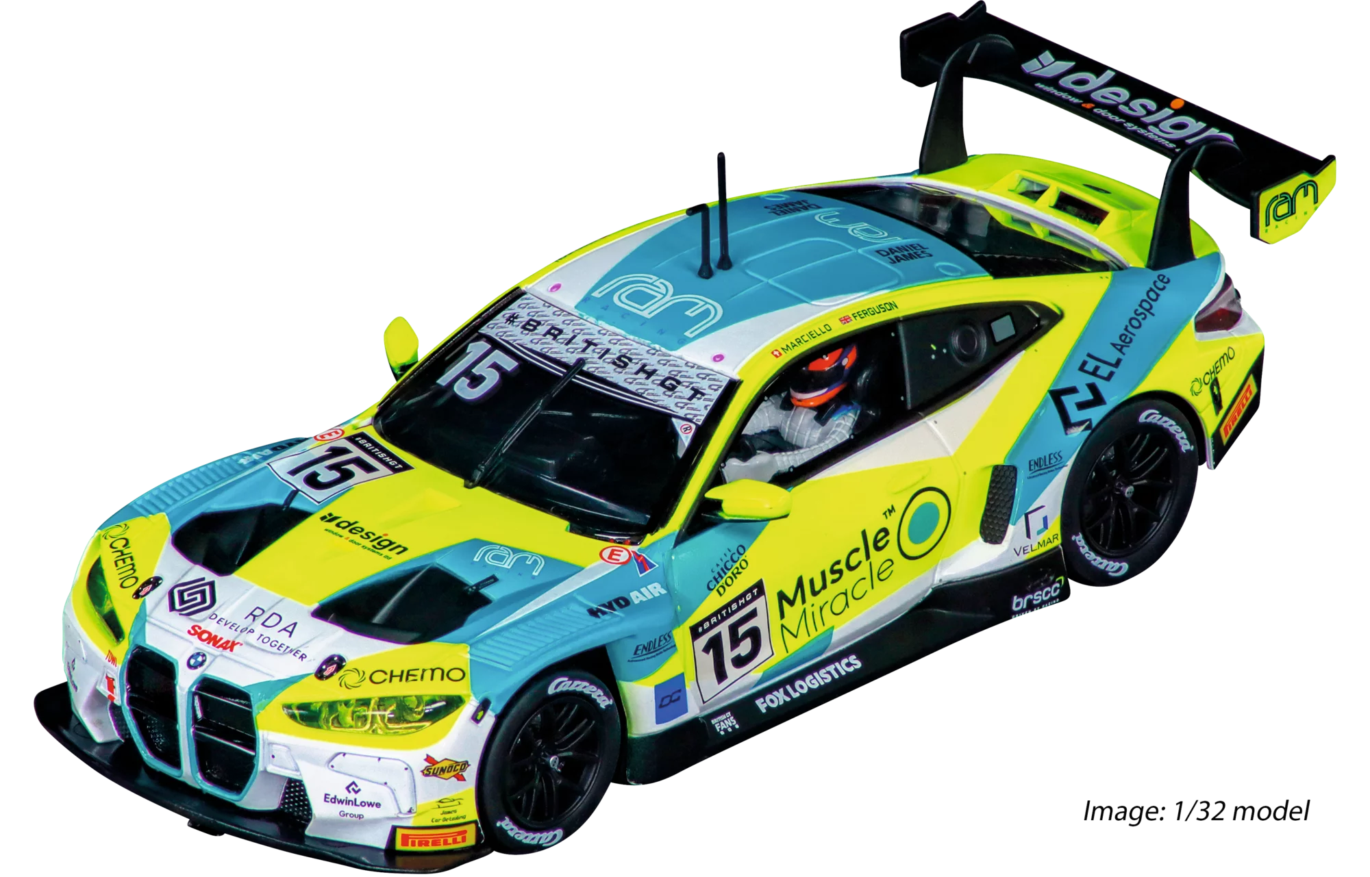 carrera-rc-bmw-m4-gt3-ram-racing-no-15-hybrid-1-50 image 1