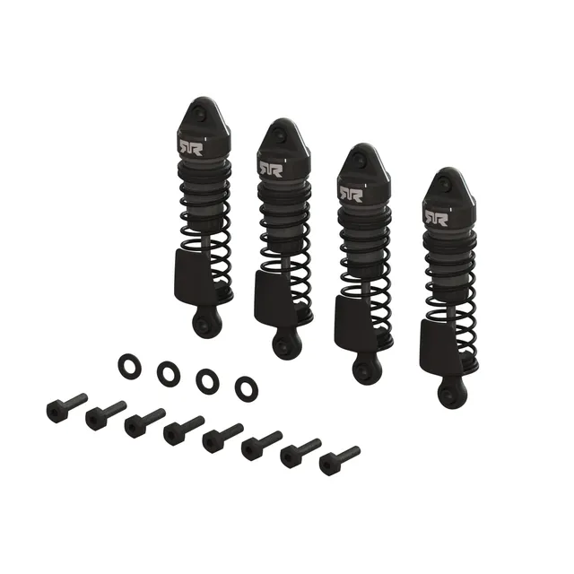 arrma-grom-aluminium-shock-set-58mm-2000cst-gun-metal-4-stk-ara-1560 image 1