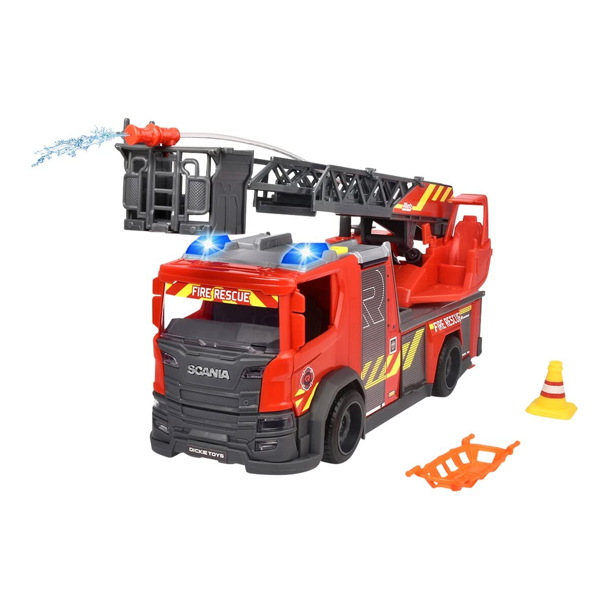 dickie-toys-scania-drehleiter-feuerwehr-mit-wasserspritze-25-cm-rot image 2