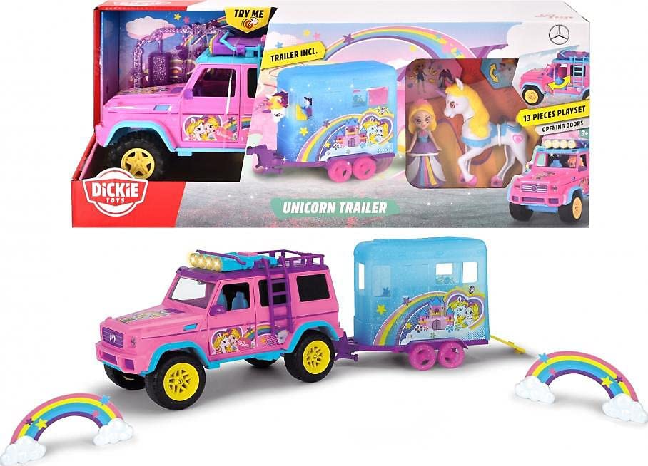 dickie-toys-unicorn-trailer-einhorn-truck-mit-pferdeanh-nger-40cm image 8