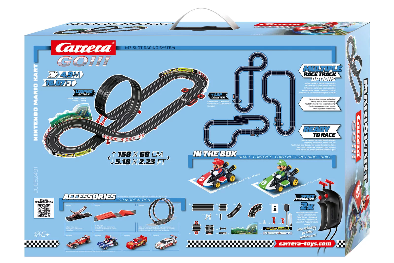 carrera-rc-carrera-go-mario-kart-set-1-43-mit-looping-mario-vs-luigi image 2