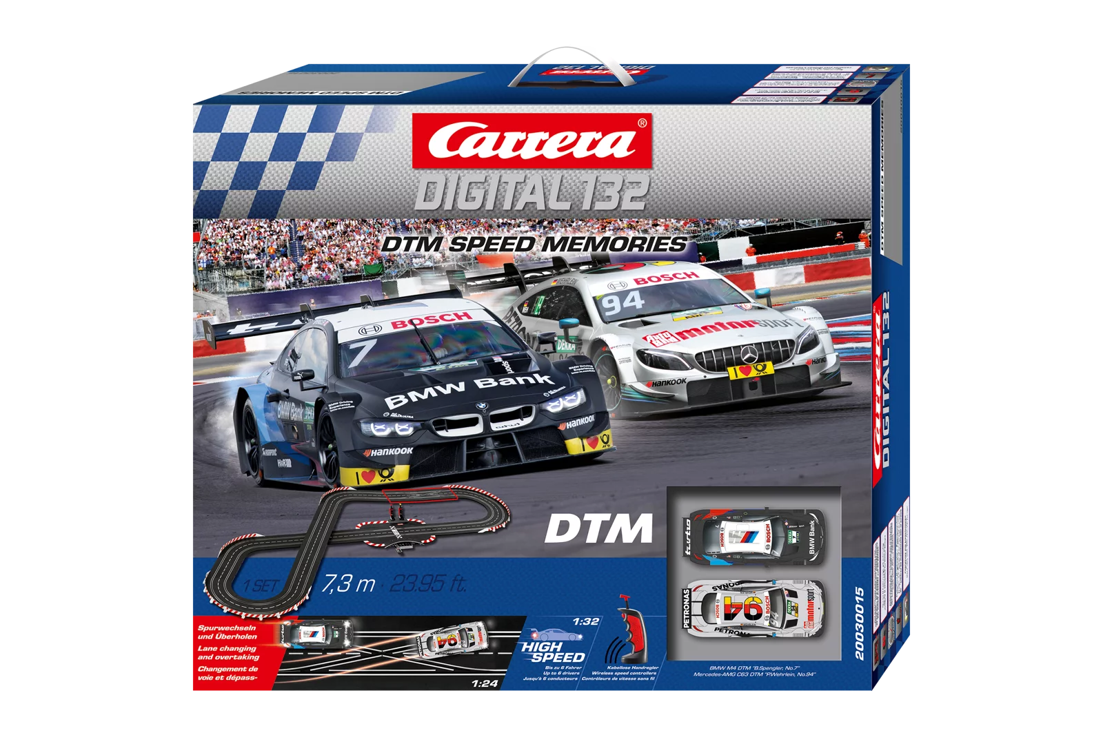 carrera-digital-132-dtm-speed-memories-set-bmw-m4-dtm-no-7-mercedes-amg-c-63-dtm image 1