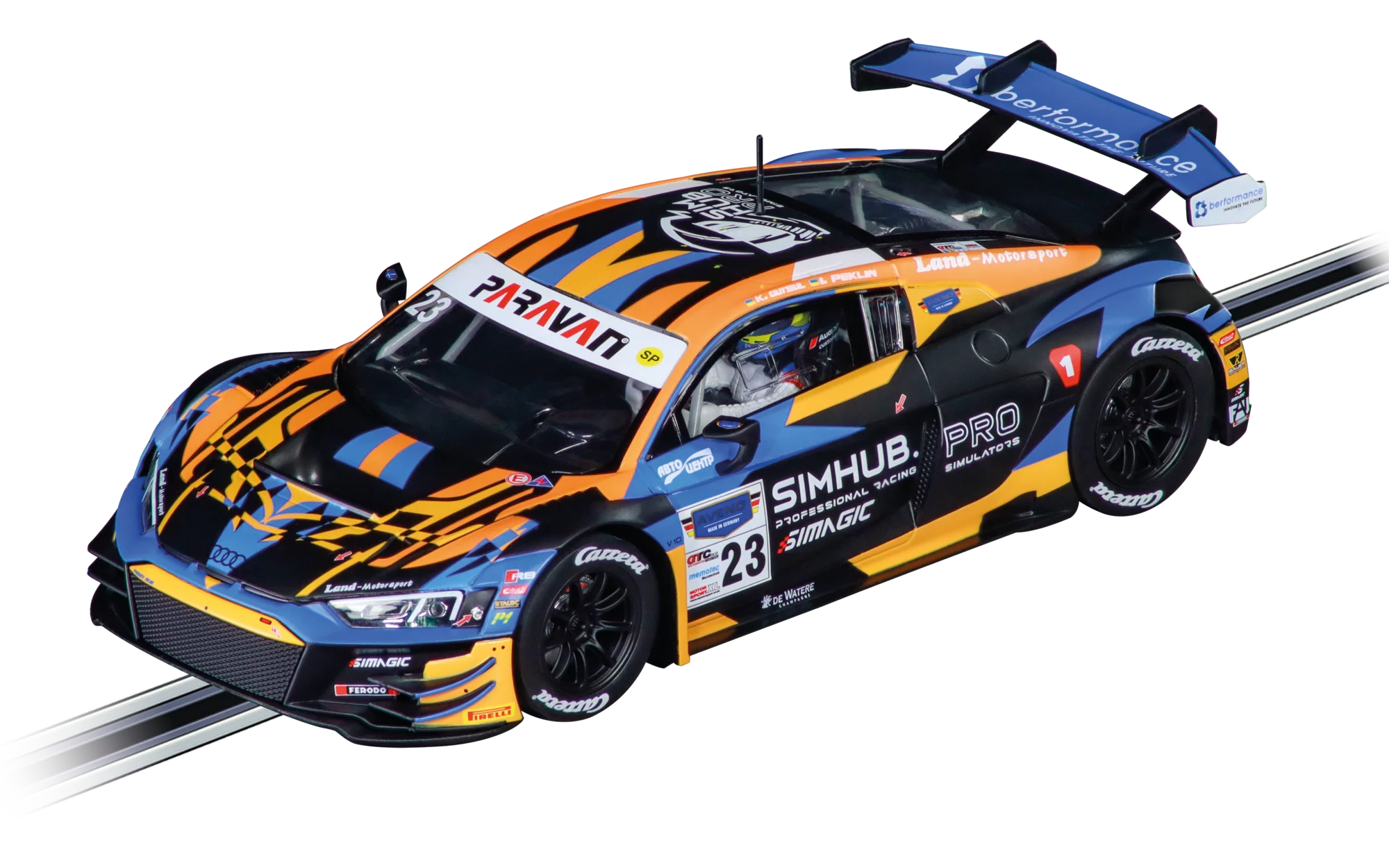 carrera-audi-r8-lms-gt3-evo-ii-land-motorsport-no-23-slotcar-1-24 image 1