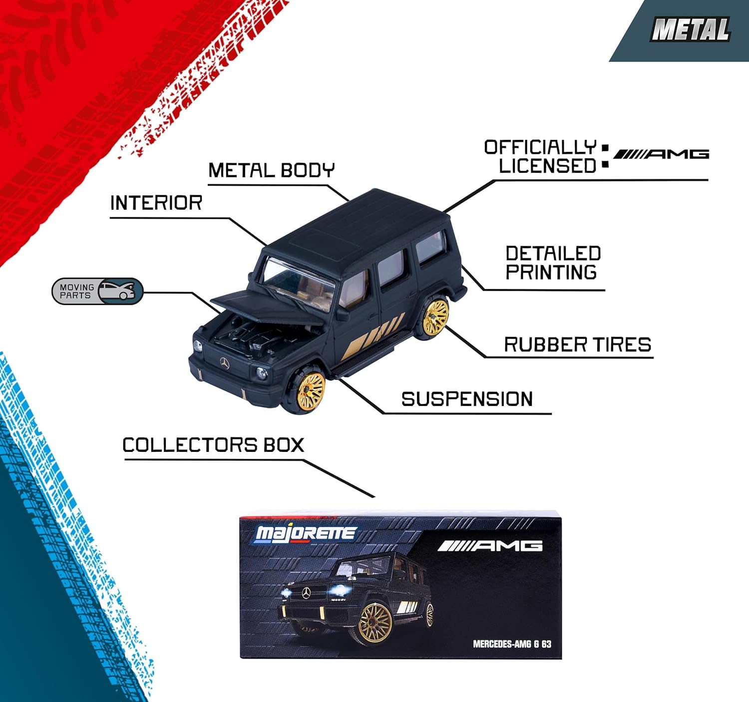 majorette-mercedes-amg-deluxe-metallauto-7-5-cm-zufallsmodell-aus-6-varianten image 5