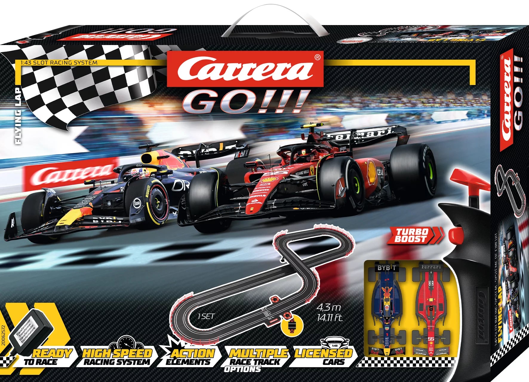 carrera-rc-flying-lap-go-rennbahn-set-ferrari-sf-23-vs-formel-renner-4-3-m image 2