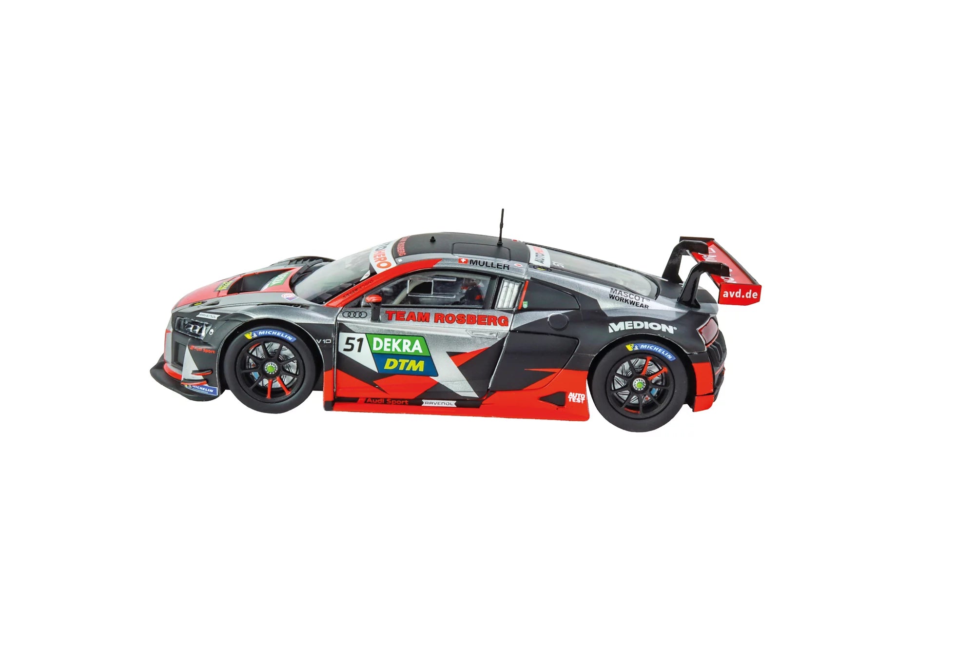 carrera-rc-audi-r8-lms-gt3-team-rosberg-no-51-dtm-slotcar-1-32-evolution image 2
