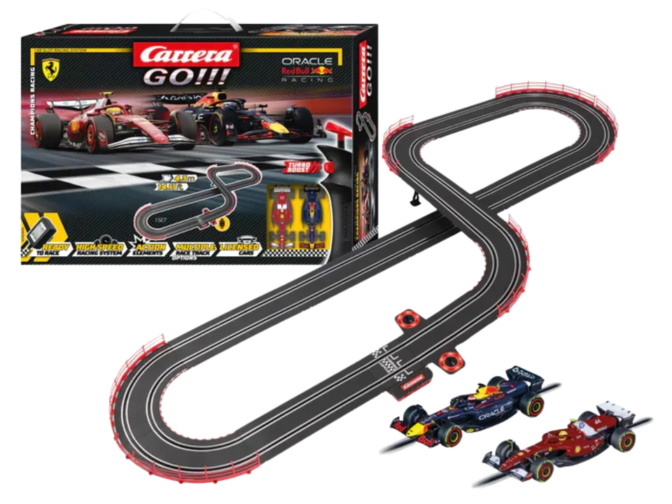 carrera-go-champion-s-racing-slotcar-set-red-bull-rb21-vs-ferrari-sf-25 image 1