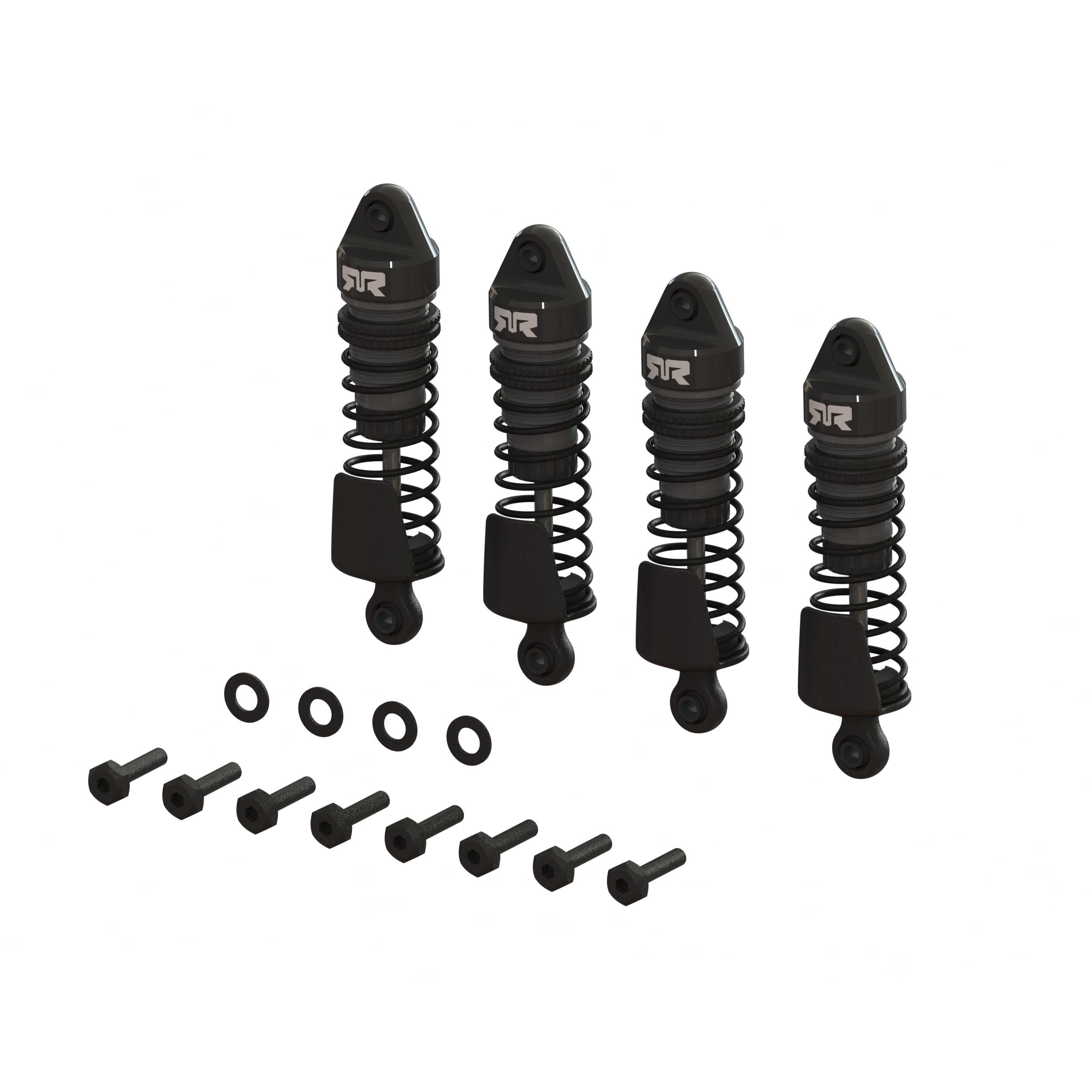 arrma-grom-aluminium-shock-set-58mm-2000cst-gun-metal-4-stk-ara-1560 image 1